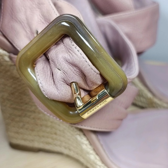 Burberry Catsbrook Wedge Sandal Espadrille Blush Pink Size 38 - Picture 10 of 10